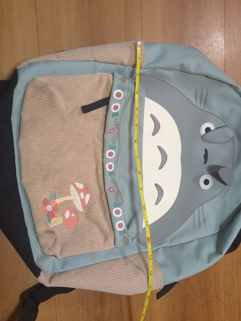 Studio Ghibli My Neighbor Totoro Corduroy Backpack Mushrooms - Picture 9 of 9